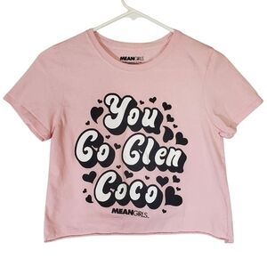 🟢2036 * Mean Girls You Go Glen Coco Graphic Crop Tee Pink Size S